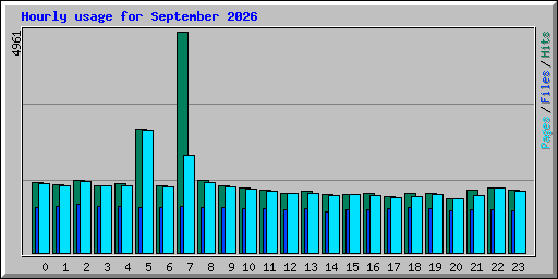 Hourly usage for September 2026