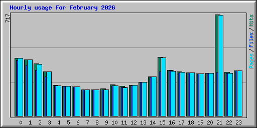Hourly usage for February 2026