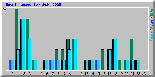 Hourly usage for July 2026