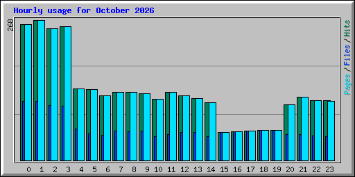 Hourly usage for October 2026
